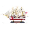 SAILINGSTORY Wooden Model Ship US Coast Guard Eagle Barque Ship