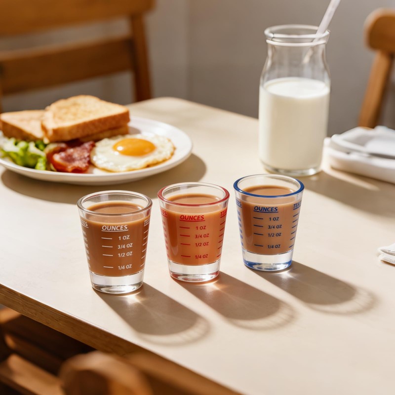 Shot Glass Measuring Cup，Espresso Shot Glass 26-Incremental Measurement 30ml，1oz, 2