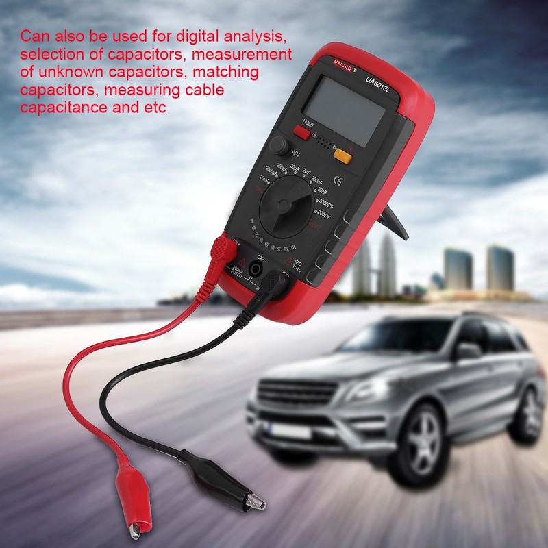 Medidor de Capacitancia Condensador de Capacitancia con Pilas Digital Tester