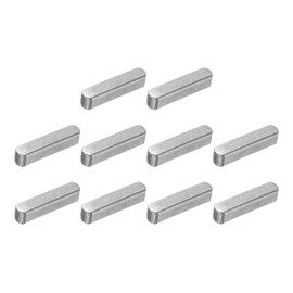 sourcing map 10Pcs Round Ended Feather Key, 3 x 3 x 14mm Carbon Steel Parallel Drive Shaft Key Stock, Machine Keyway for Shaft Type Fastening Connection
