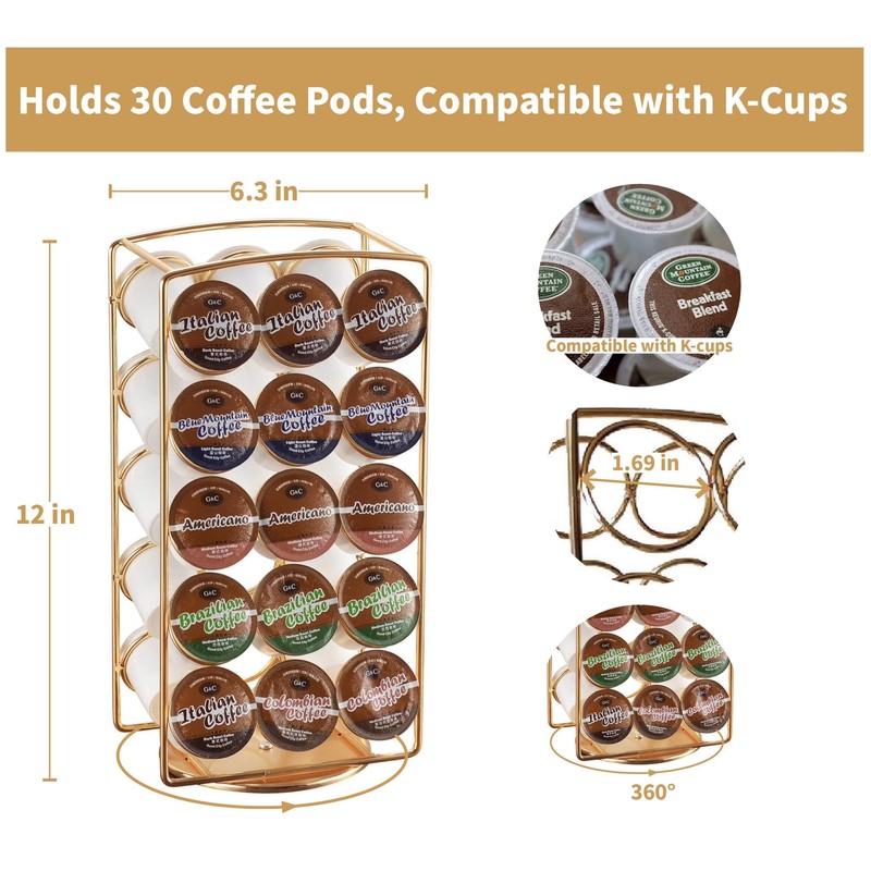 Alessia Cara Tabletop K Cup Holder, Coffee Pod Stand Holder,