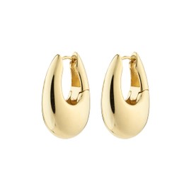 Autumn chunky retro hoop earrings, Brass