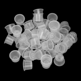 ATOMUS Tattoo Colour Caps XL Pack of 50 25 mm Tattoo Cap Inks Cups Transparent Pigment Cap Plastic Ink Cup Tattoo Accessories Disposable