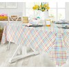 Newbridge Easter Sunshine Gingham 70 Inch Round Fabric Tablecloth, Indoor