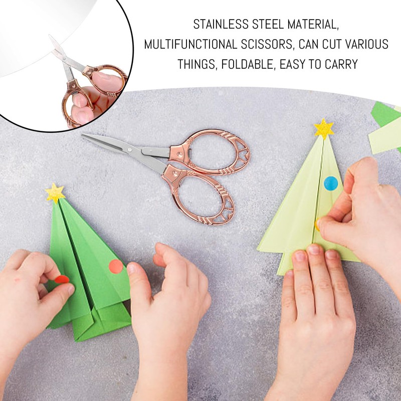 NIDHFG 2 Pieces Of Folding Scissors, Portable Scissors, Stainless Steel