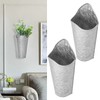 2PCS Iron Art Wall Planter Hanging Flowers Pot for Home
