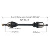 TrakMotive TO-8333 CV Axle, 1 Pack