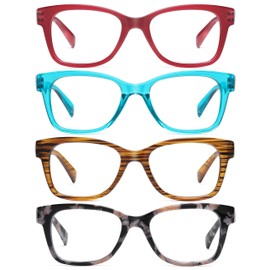 AABV Reading Glasses Blue Light Blocking for Women,Anti UV Ray/Glare Readers,Lightweight Spring Hinge Eyeglasses +1.50