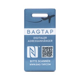 Bagtap - PVC - Digital Luggage and Travel Tag, PVC (polyvinyl chloride) light blue