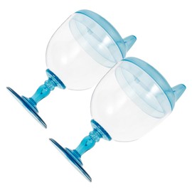 Zerodeko 2Pcs Shatterproof Sippy Cup High Goblet Training Cup with Ergonomic Grip for Juice Milk Impact Resistant