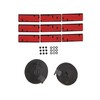 ECOTRIC Rear Windshield Louvers Window Sun Shade Cover ABS Compatible