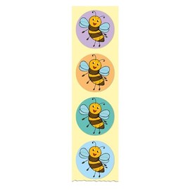 TimeTEX - Praise Sticker "Bee" | Teacher Stickers for Motivational Feedback | 500 Stickers in Practical Dispenser Box | 1 Motif | 19 mm Diameter