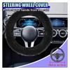 10PCS Fluffy Car Accessories Set, Furry Steering Wheel Cover with