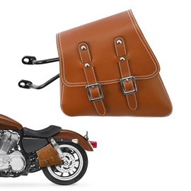 XMT-MOTO Side Bags Saddlebags Fit For Harley Sportster 883 1200 2007-2020, Brown