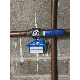 Plumber Tags - Laser Etched Variety Pack with Boxes for Company Name. Quickly Identify Main Shut-Off Points.