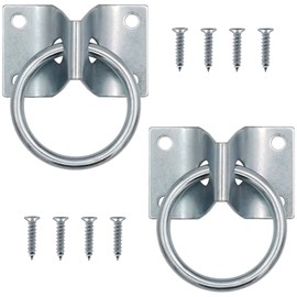 GAITWIN Cross Tie Ring for Horses, Block Tie Hitching Ring with Screws for Horse Stall Stable, Wall Mount Tie Down Horse Barn Supplies 2 Pieces