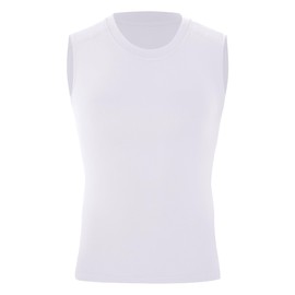 Blueleaf Youth Sleeveless Compression Shirt Boys White Tank Top Kids Athletic Basketball Undershirts Workout Base Layer