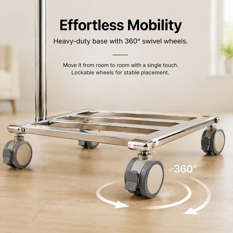 LOFIR Pool Outdoor Towel Rack, Heavy Duty Standing Towel Rack