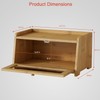 Goozii Wood Bread Box for Kithcen Countertop, Rustic Breadox Storage