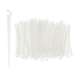 M METERXITY 100-Pack Drip Irrigation Support Stakes, 4.3" Strong Plastic Universal Tubing Hold Stakes for 4/25"-7/25" Tubing Garden Securing Pegs for Drip System/Greenhouse