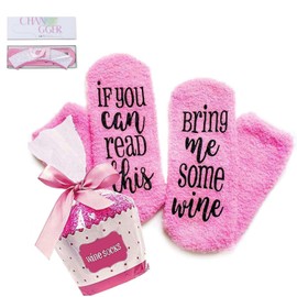 CHANGGER If You Can Read This Bring Me Some Fuzzy Funny Saying Crew Socks christmas Unisex Gift