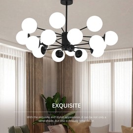 Lurrose White Glass Globe Lamp Shade Replacement Glass Globe Shade Acrylic Lamp Post Globe Round Ball Lamp Cover for Pendant Wall Lamp, G9 10cm