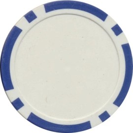 Las Vegas Style 8 Stripe Poker Chip for 1.25" Inlays Set of 25 Color: Blue