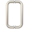 CRL 8" Brushed Nickel (BM Series) Tubular Back-To-Back Pull Handle