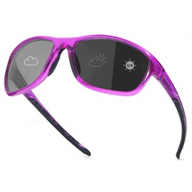 TJUTR Polarised Sunglasses Sports Glasses Cycling Glasses Cycling Glasses for Women Men UV400 Protection Hiking Running Golf and Fishing S8170, 4-SG8150 Black/Grey + Grey/Purple Red