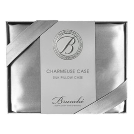 Branché Charmeuse Case, Queen/Standard, Silver 20" x 28"