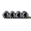 Bigfoot Sasquatch Walking (Gray Background) Tire Valve Stem Caps -