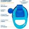 SwimWays Spring Float Canopy Recliner Chair for Swimming Pool, Inflatable