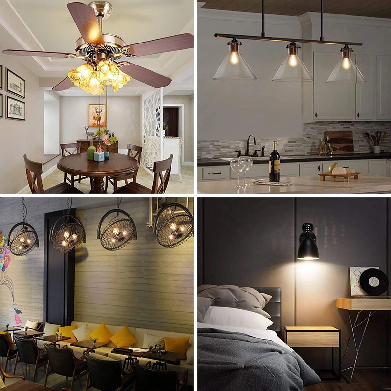 Lxcom Lighting G14 2W E12 LED Bulb G45 Globe Filament