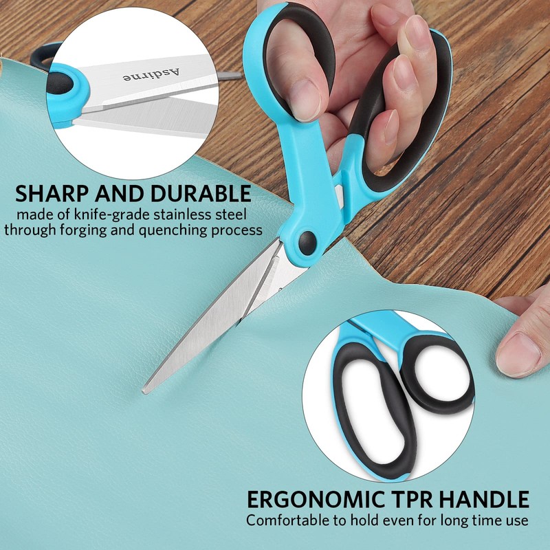 Asdirne Fabric Scissors Set - Sharp Stainless Steel Blade and