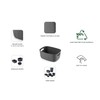 CURVER Softex 4x 4L Storage Baskets, 100 percent Recycled Material,