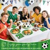 100 Pcs Soccer Paper Plates and Napkins Disposable for Party,