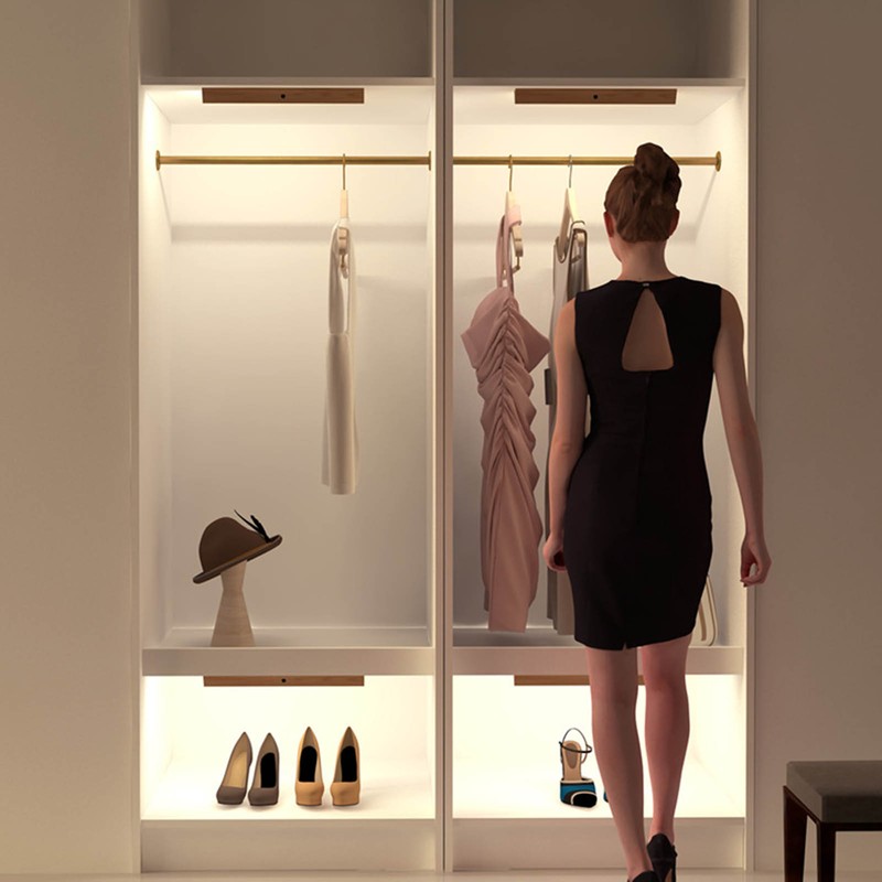 Under Cabinet Light Wooden 3000K Wireless Motion Sensor USB Rechargeable