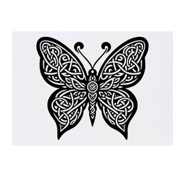 'Celtic Butterfly' Temporary Tattoo - Water Resistant, Skin-Safe, Non-Toxic Transfer (TO00085169)