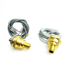 SINTUAO ¼” NPT Air Tank Drain Valve with 60" Cable, Air Brake Reservoir Drain Valve Air Compressor Drain Valve For Semi Trucks Replaces Haldex 12105 N3613AD (2 pcs)