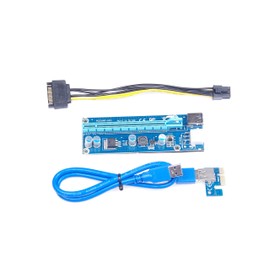 KNACRO PCI-E USB 3.0 Cable Express 1X to 16X Extension Cable - Mining Dedicated Graphics Card Extension Cable Adapter with 6pin Cable for PC Desktop Laptop