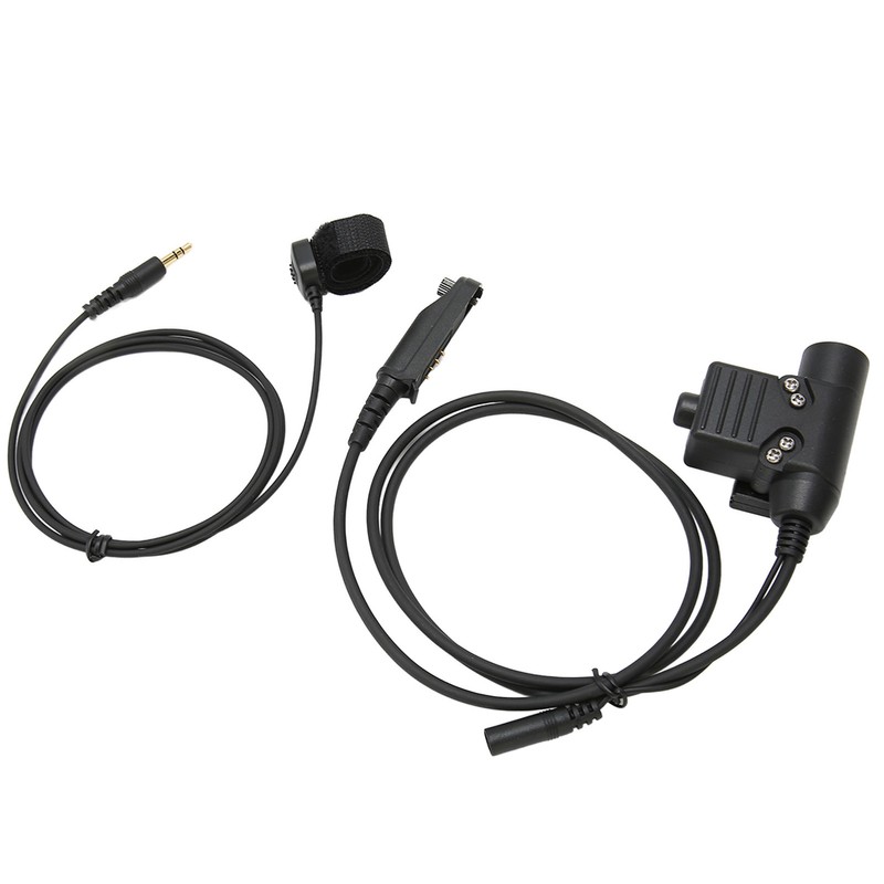 U94 PTT Adapter Cable Walkie Talkie Headset Adapter with Key