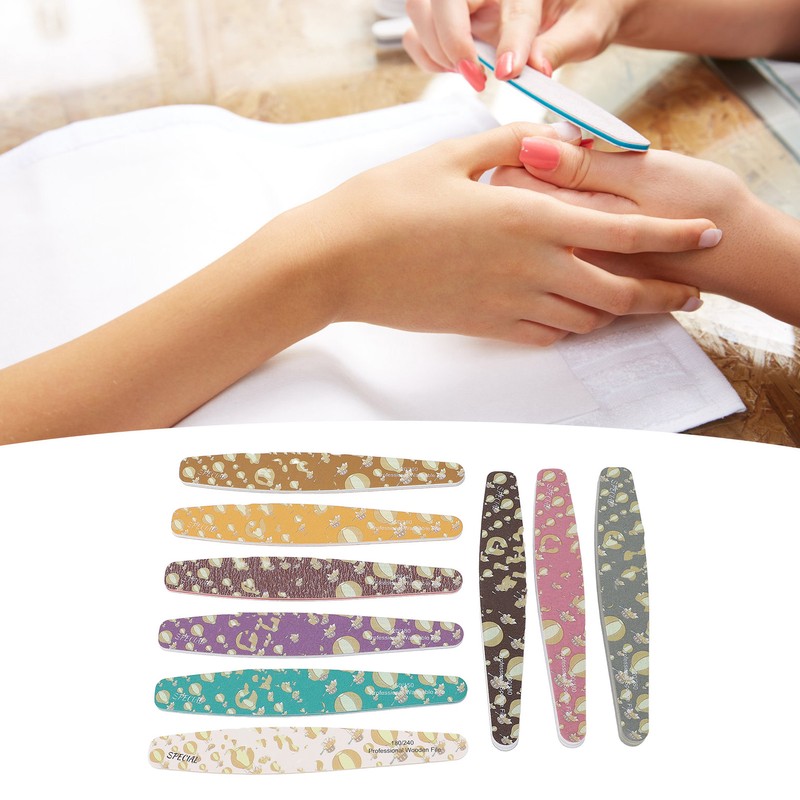 9PCS Nail File Professional Nail Art Sanding Strips Polishing Tools