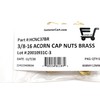 3/8-16 Acorn Cap Nuts Solid Brass (5 Pieces)
