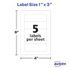 Avery Multi-Use Removable Labels, 1" x 3", Print or Write