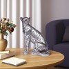 Cheetah Statue Home Decor Leopard Sculpture Resin Sitting Cheetah Figurine