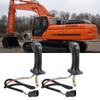 2Pcs 3 Button Excavator Joystick Handles 6 Pin Aluminum Alloy