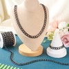 Crafans 5 Meters Aluminium Curb Chains Black Twisted Extender Chains