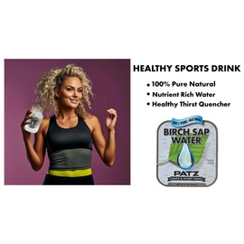 Patz Birch Sap Water 32 Ounce Jar Tapped from Wisconsin Trees for All Natural Hydration