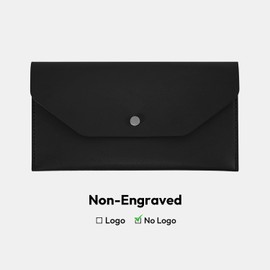 Carrotez PU Leather Cash Envelope Wallet, Reusable Envelope-Style Money Holder for Gifting, Money Envelope for Cash - Black