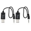 Create idea 2Pcs USB Bluetooth to AUX Cable Receiver 3.5mm